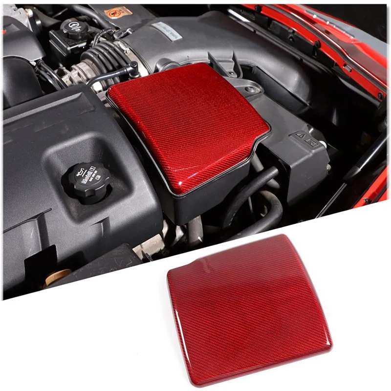 1 Piece Engine Air Filter Heat Shield Cover Trim Interior Accessories Carbon Fiber For Corvette C6 2005-2013