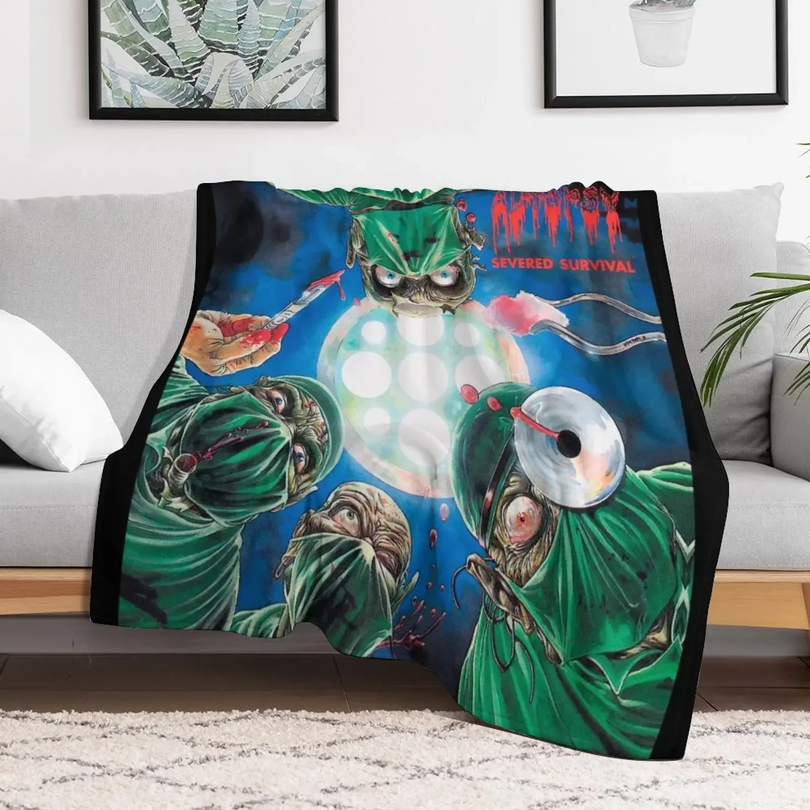 Severed Survival - Autopsy Throw Blanket Camping Extra Large Throw heavy to sleep Blankets