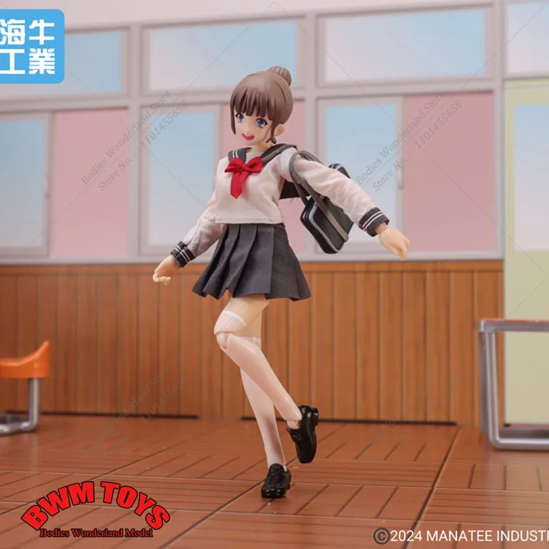 Original Manatee Industry 1/12 Scale Collectible Japanese Student Uniform Girl YUA 6inch Action Figure 5th Anniversary Edition