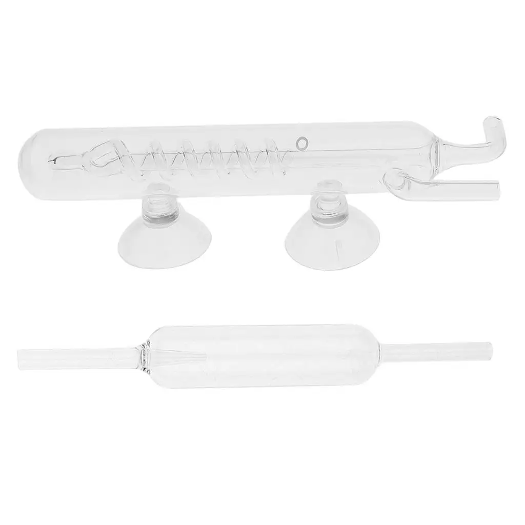 ตัวกระจาย CO2ตู้ปลาทำจากแก้วพร้อมถ้วยดูด