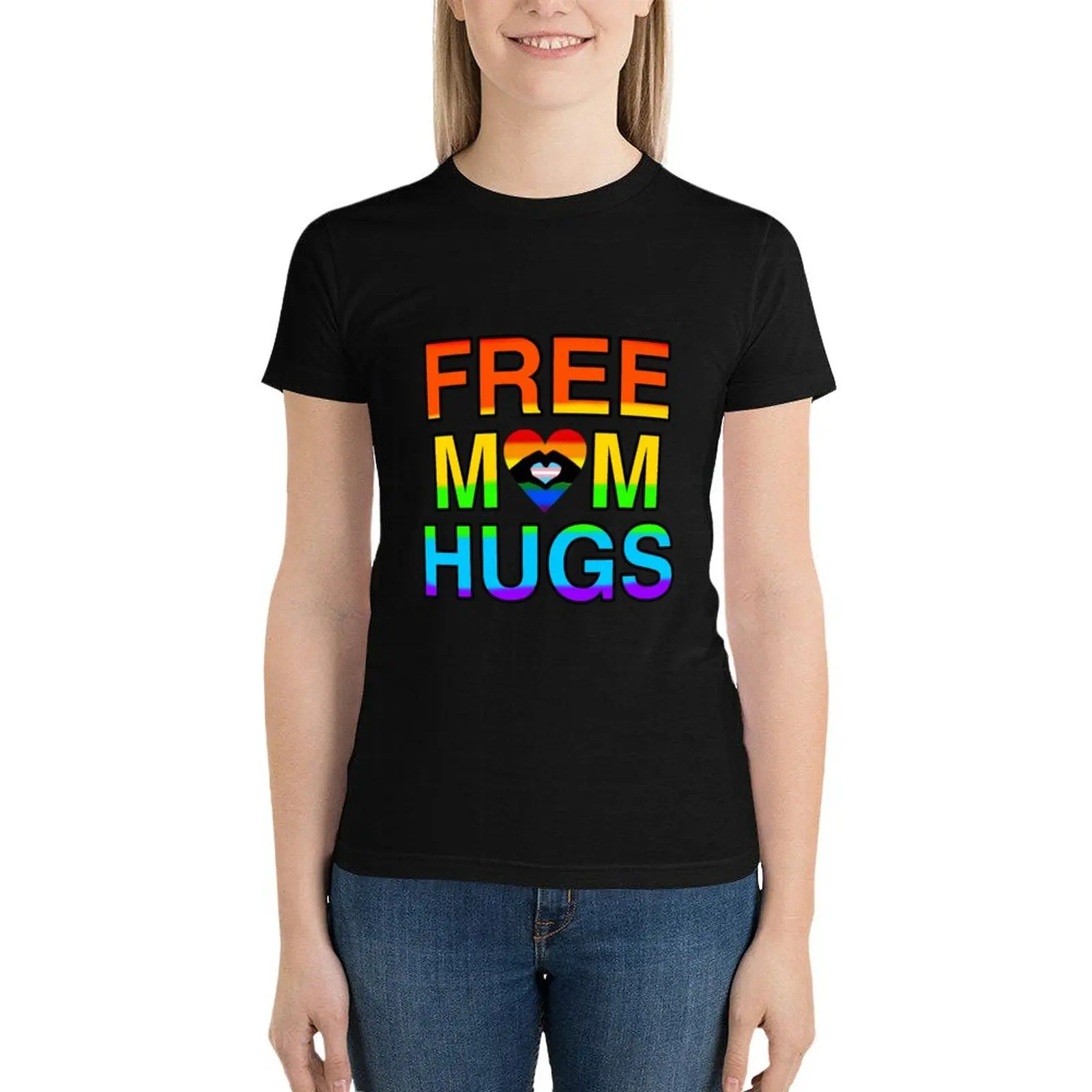 Free mum hugs 2020~1 T-Shirt hippie clothes Female clothing Women t shirt