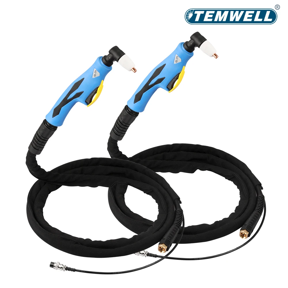 TEMWELL PT31 Plasma Cutting Torch 3M 5M Cable PT-31 Torch for M16x1.5CM 30-55A Air Cooled Plasma Cutting Machine CUT50 CUT55