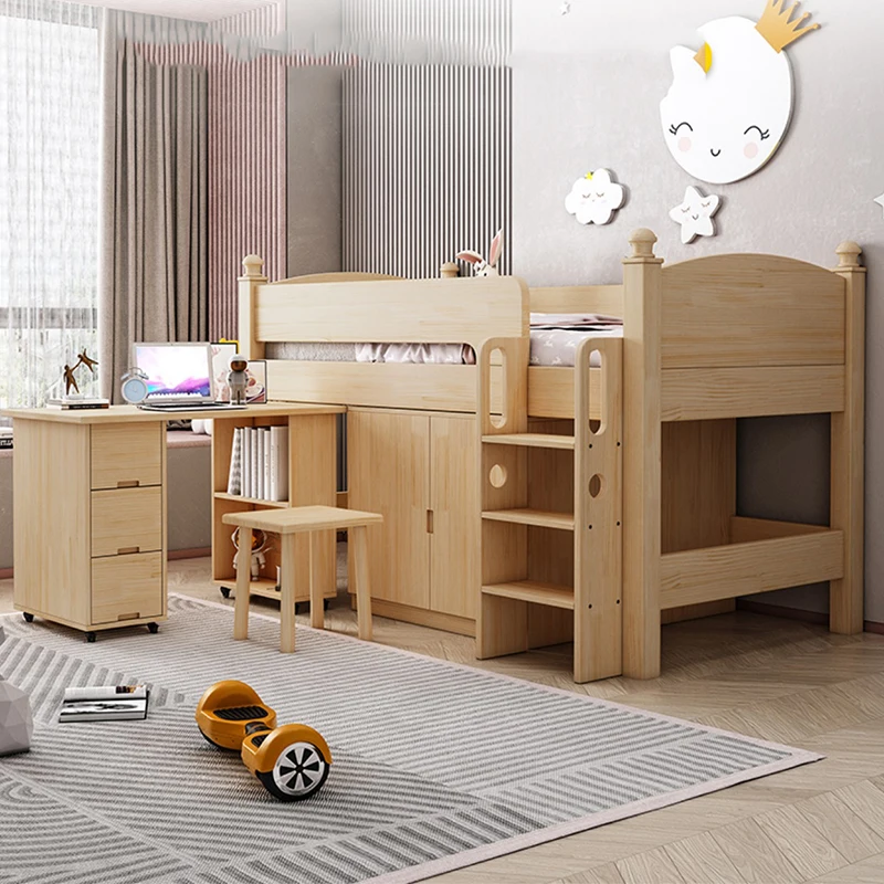 

Luxury Kids Girl Boy Comfortable Bed Twin Baby Things Mother-kids Newborn Items Storage Childrens Furniture Cama Infantil Beds