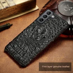 Genuine Leather for Samsung S24 Ultra Case Protector S22 Plus New Crocodile Pattern for Samsung S23 Ultra Case