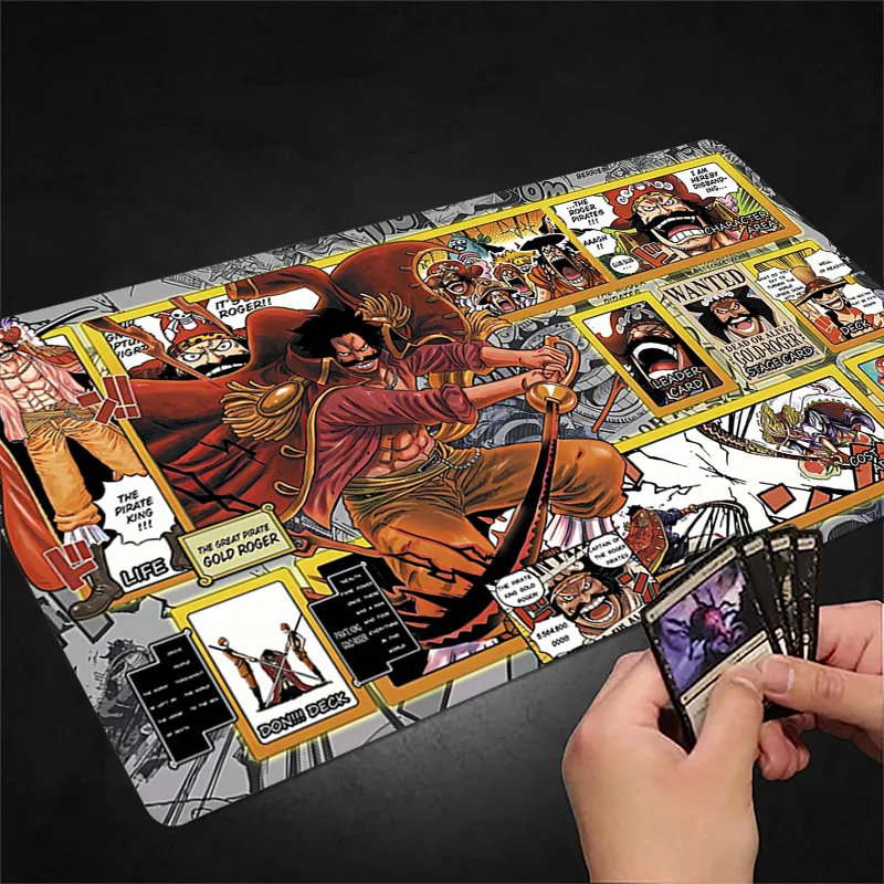 Anime One Piece OPCG Card Game Playmat Gaming Desk Pad Rubber Lock Edge Mouse Pad Boardgame Collectible Decor For Game Fans