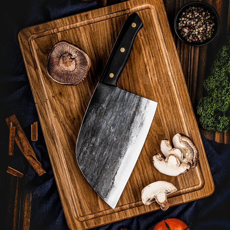 Grandsharp Handmade Chef Knife Forged High-carbon Clad Steel Kitchen Knives Cleaver Filleting Slicing Butcher Knife Gift Box