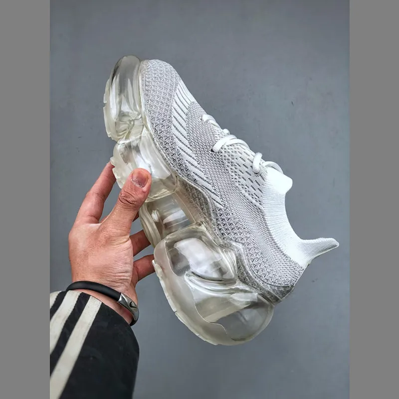 

Height-Boosting Thick-Sole Knit Women's Shoes Breathable Women's Sneakers Large Bubble-Heel Women's Rocker Shoes