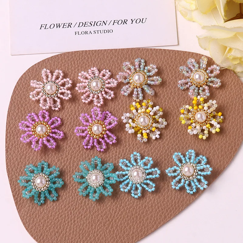 Shoe Charms Colorful Firework Beaded Flower Cluster 1 Piece Korean Ins Luxurious DIY Decor for Hats Clogs Jelly Crystal Shoes
