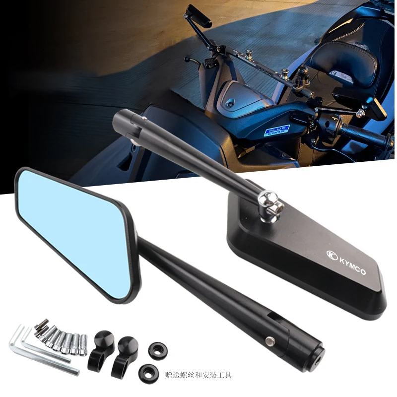 2Pcs Anti-fall Durable Motorcycle Small Rearview Mirrors Rear View Mirror For KYMCO MBK Booster 50CC Spirit AK550 downtown