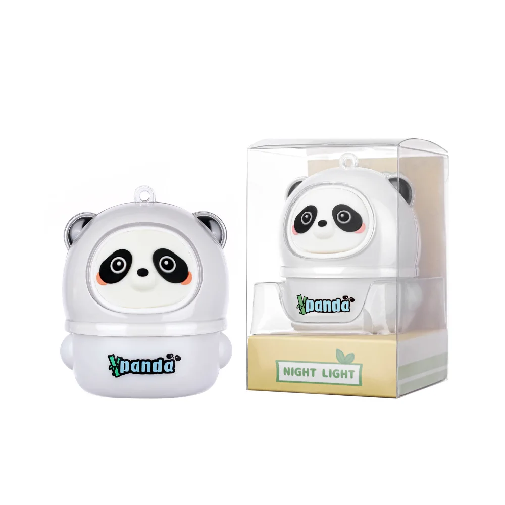 Panda lampka nocna z USB ładująca mały uroczy dekoracja nocna śpiąca dziewczyna serce urocza lampa stołowa prezent