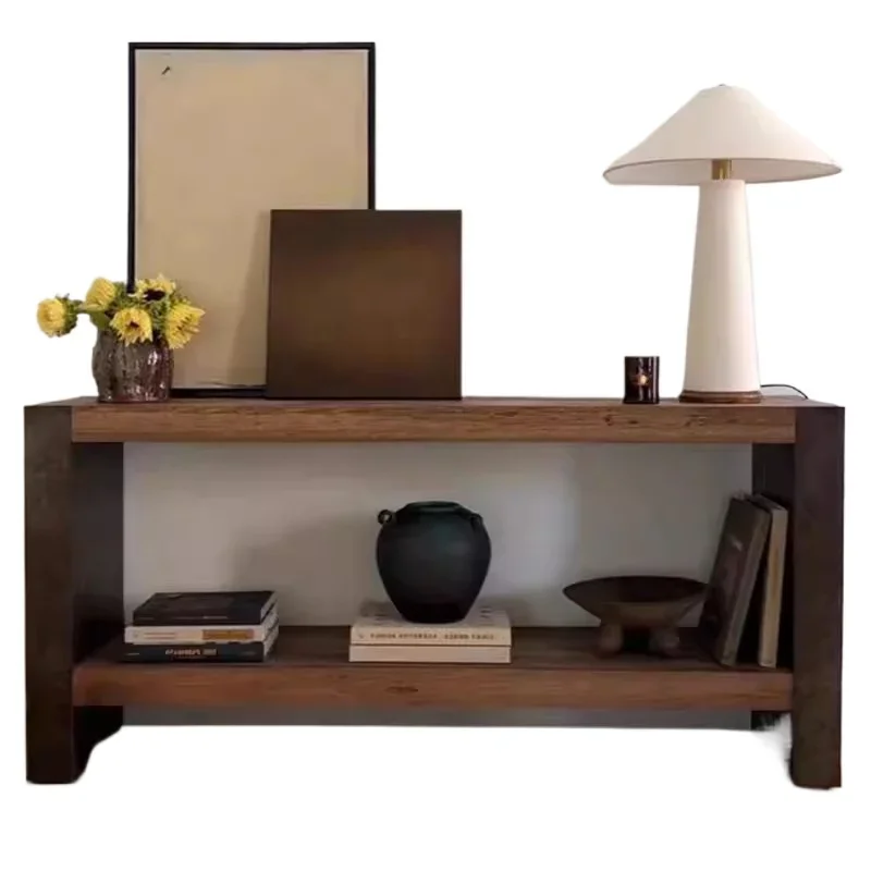 

Medieval Entrance Platform Entrance Table Wabi Sansi Wind Retro Solid Wood Bar Case Aisle Corridor End View Platform Nordic