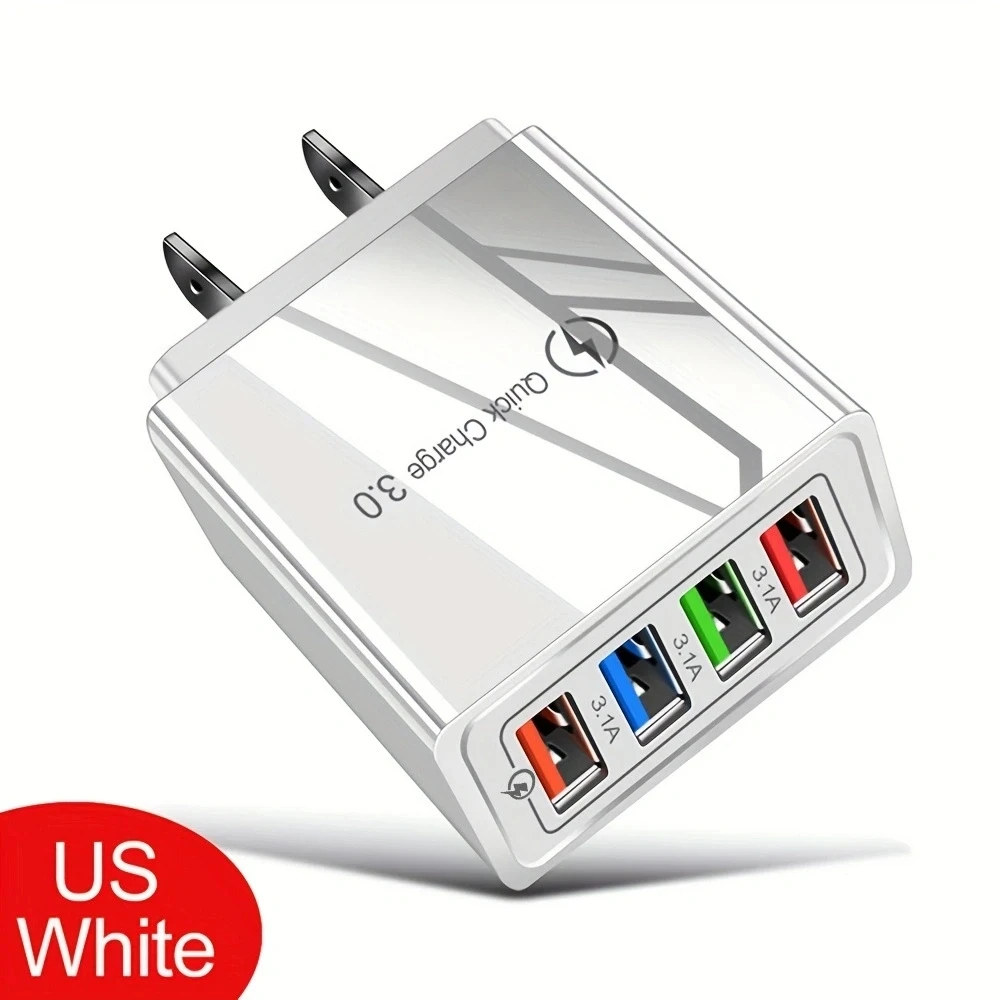EU US Plug 3A USB Charger Multi Port 4 USB Quick Charge 3.0 For Phone Adapter Tablet Portable Wall Charger Fast Charger For Poco image 3
