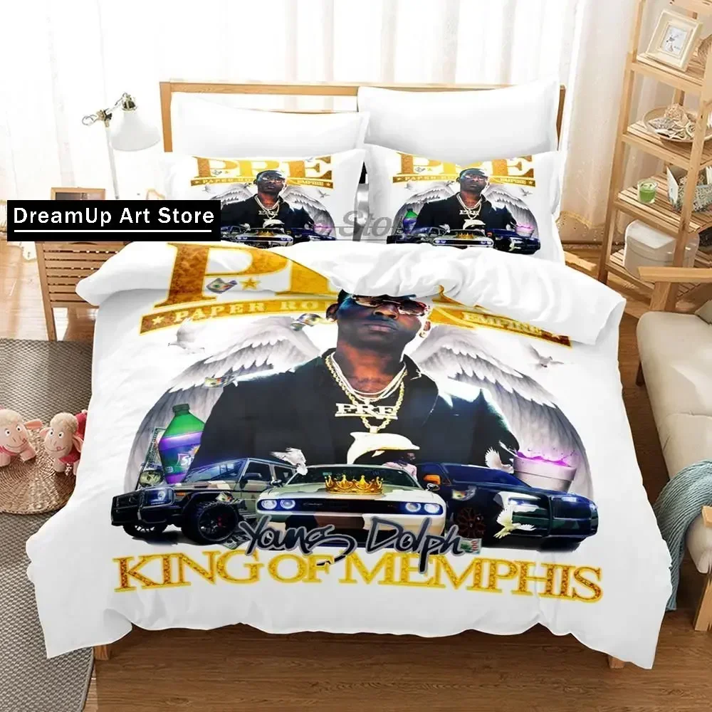 3D Print Fashion Y-Young Dolph Bedding Set Boys Girls Twin Queen Full Size Duvet Cover Pillowcase Bed Adult Bedroom