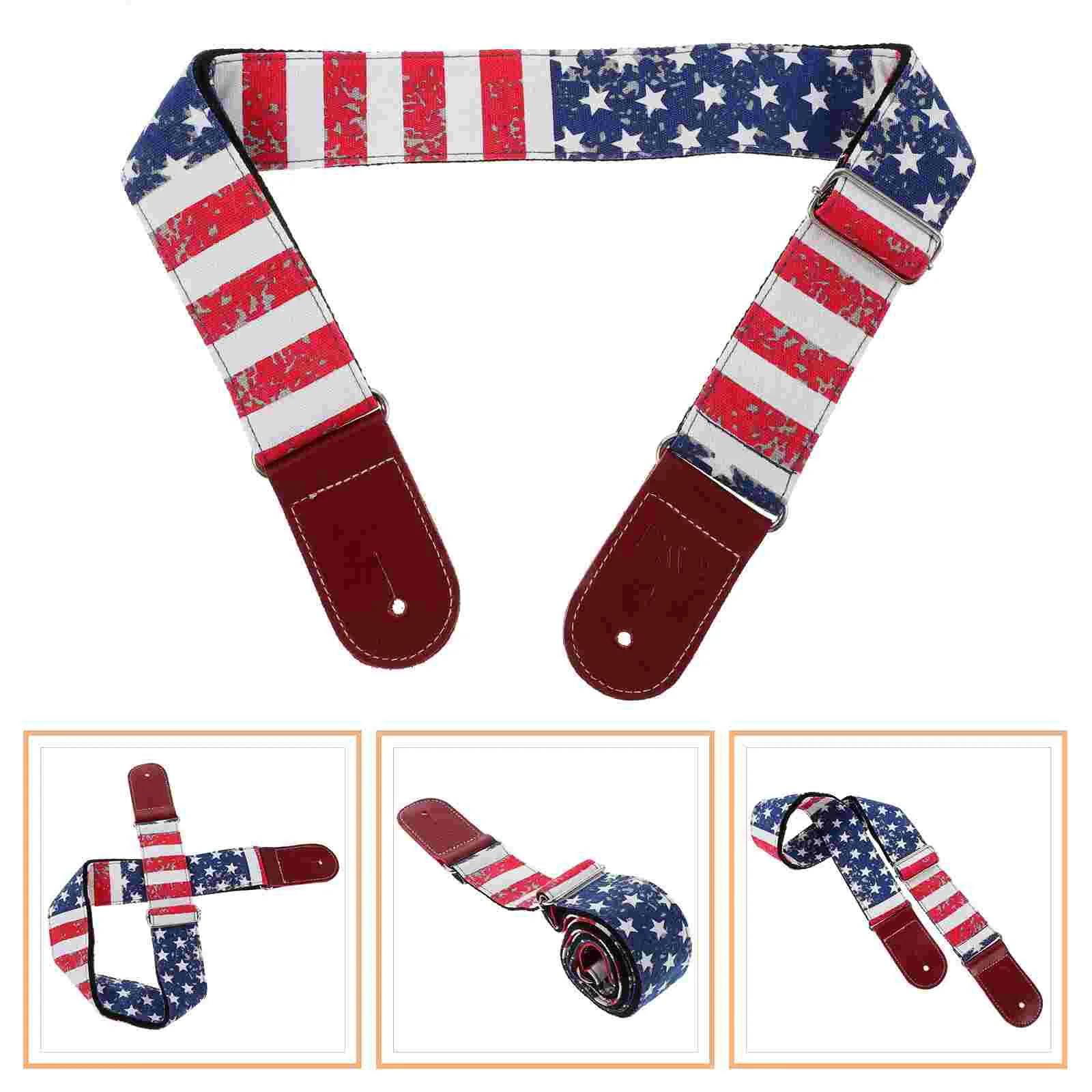 Decorative Guitar Strap Sling American Flag Psg188-c Guitars Shoulder Belt Messenger Bass