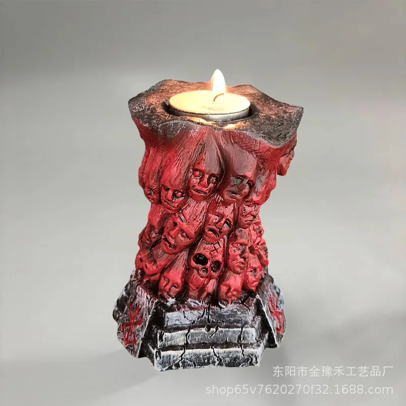 Statue en résine Berserk God Hand, porte-bougie, décoration d'Halloween pour bureau, jardin extérieur, maison, artisanat d'horreur