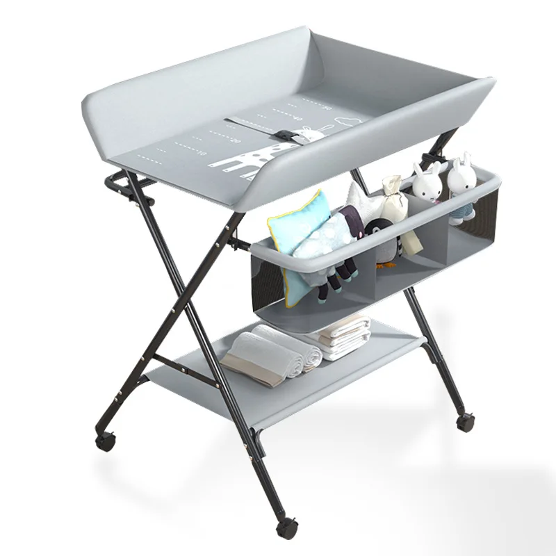 Table de soins pour bébé, portable, multifonctionnelle, pliante, pour le bain, pour changer les couches, tactile