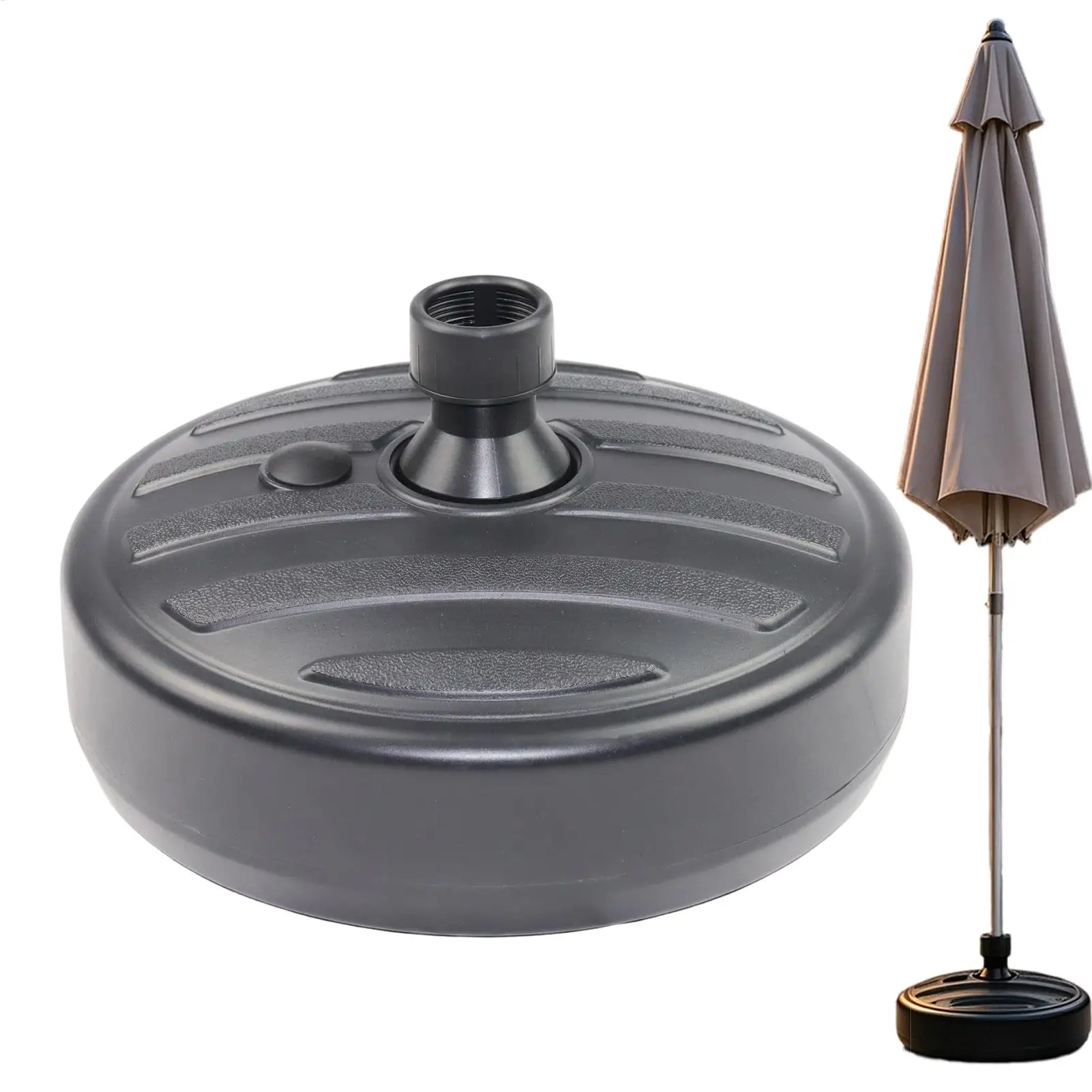 Umbrella Base Fillable 13L Heavy Duty Patio Stand Sand Water Weighted Outdoor Market Garden Beach Deck Parasol Pole Holder