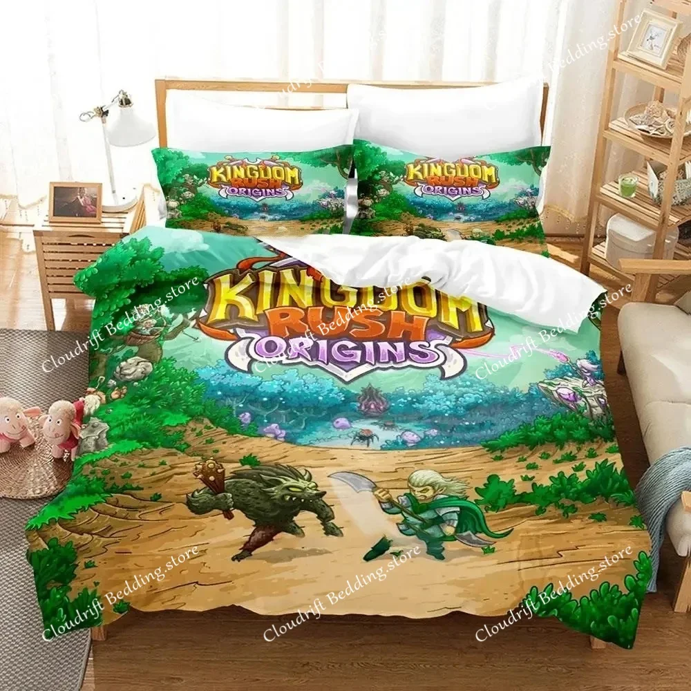 2024 New Kingdom for Adults Boys Single Double Queen King Size Bed Cover Anime Bed ding Set Quilt Cover Pillowcase Bedding Set