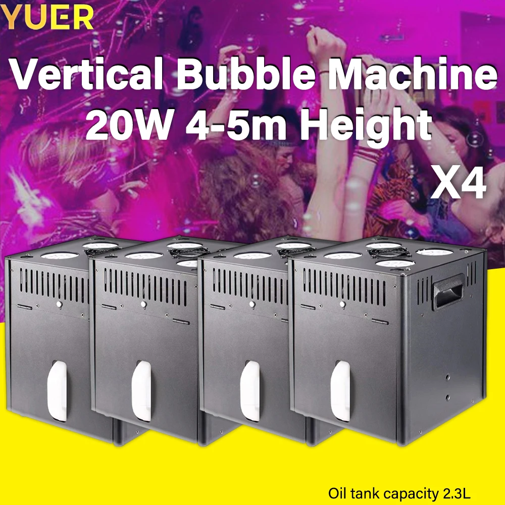 yuer stage bubble machine com controle remoto dmx512 45m altura de pulverizacao 23l capacidade do tanque para eventos novo pack 20w 01