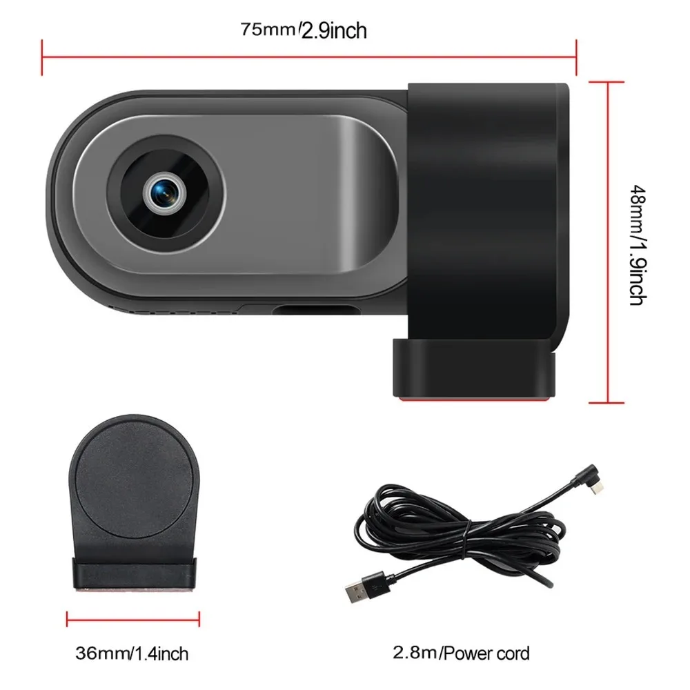 ADAS Smart Dash Cam, HD Night Vision DVR for Android Multimedia, Loop Recording, Lane Departure & Front Car Start Reminder