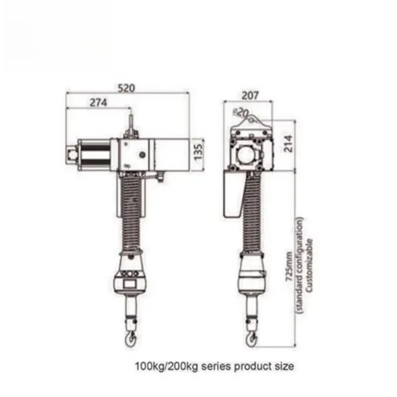 Jib Crane Loading Arm Heavy Load Handling Lifter Polipasto De Cadena Inteligente Intelligent Hoist Chain Hoist