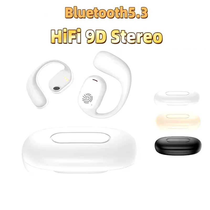 Bone Conduction Earphones Bluetooth5.3 HiFi 9D Stereo Waterproof  Touch Control Noise Reduction Wireless Sports Earbuds