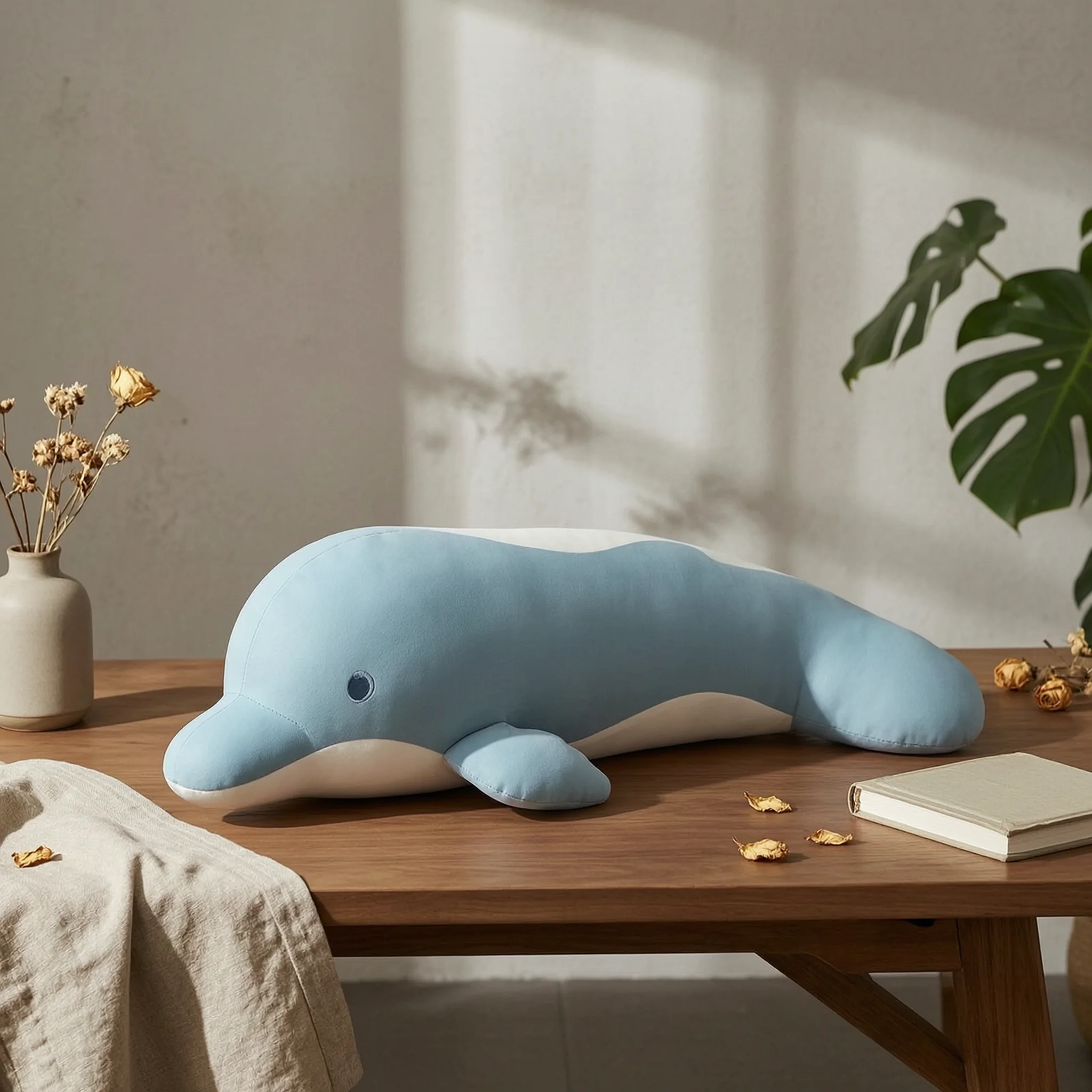 

Dolphin Body Pillow Soft Soft Dolphin Pillow Bedding Blue Sleep Accessory Soft for Sleeping