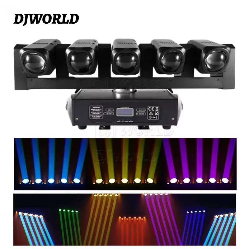 

5x40W LED Beam Wash 6X20W RGBW 4in1 Moving Head Light Infinite Rotating DMX512 Stage Effect Lighting DJ Party Bar Wedding