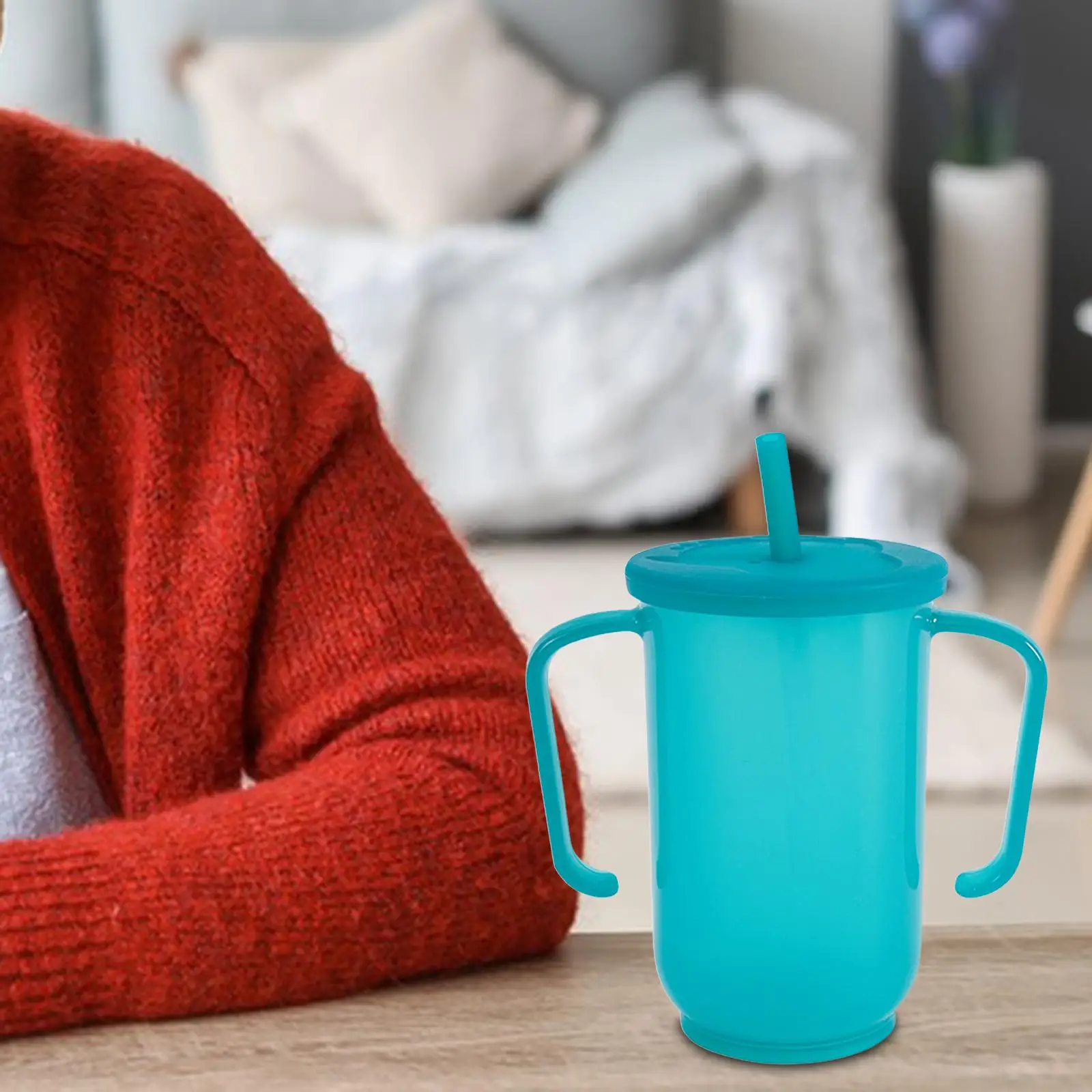 

Convalescent Feeding Cup Drinking Aids Spill Resistant with Handles Sippy Cup Liquid Feeder for Elderly Adults Bedridden Seniors