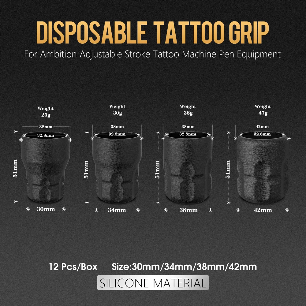 Ambition P2 Disposable Rubber Tattoo Grip Professional for Soldier Max Zetton Ninja Torped Shura Ultra Tattoo Machine Pen Handle