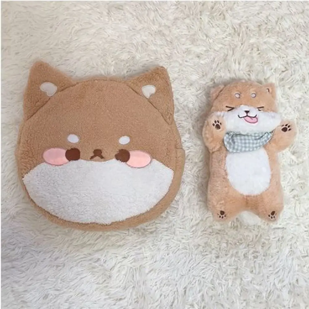 Mochila Shiba Inu dos desenhos animados do filhote de cachorro, Mochilas Estilo Japonês, Cão de brinquedo de pelúcia, Estilo Preppy Simples