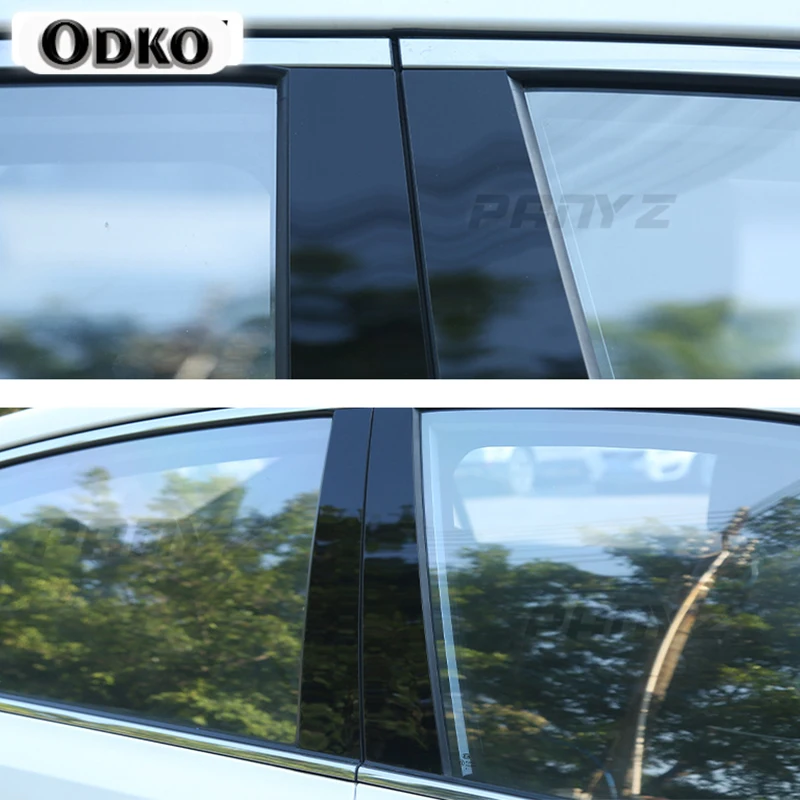 New 6PCS Window Trim Cover BC Column Sticker Fit For Volvo XC60 2009-2017 Polished Pillar Posts Car Styling