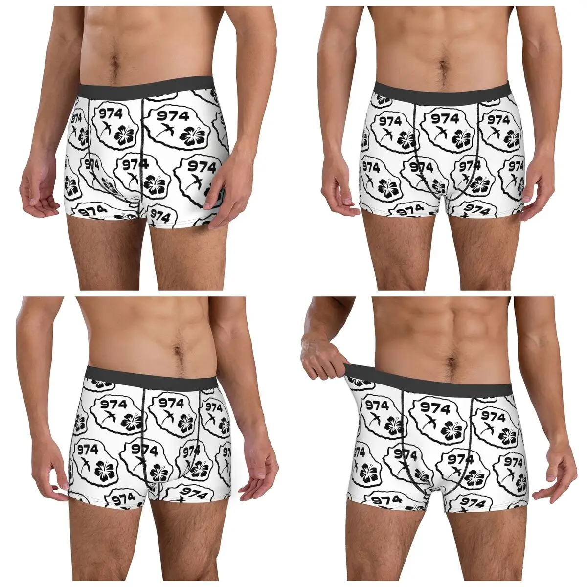 Boxer Underpants Shorts 974 Reunion Island Panties Men Ventilate Underwear for Homme Man Boyfriend Gifts