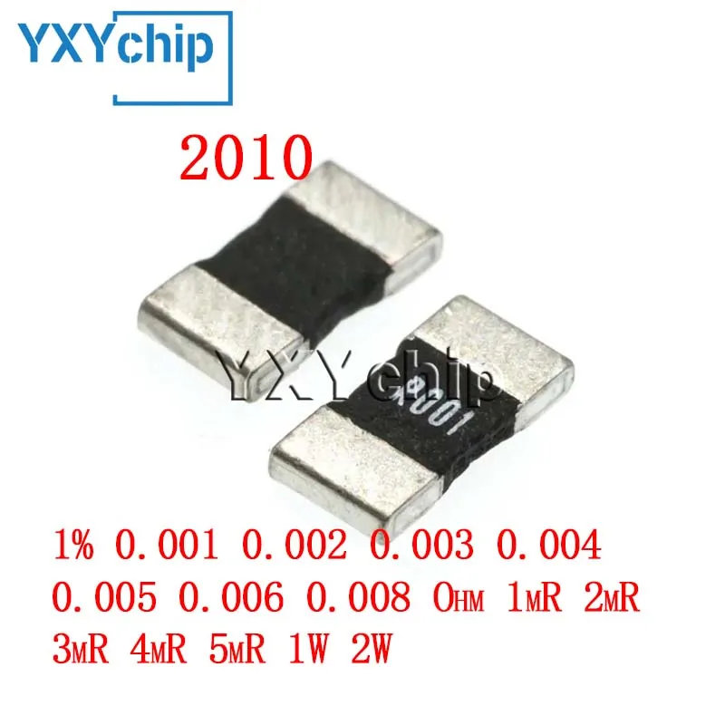 20 Stuks 2010 Smd Legering Vermogensweerstand 1% 0.001 0.002 0.003 0.004 0.005 0.006 0.008 Ohm 1mr 2mr 3mr 4mr 5mr 1W 2W Lage Weerstand