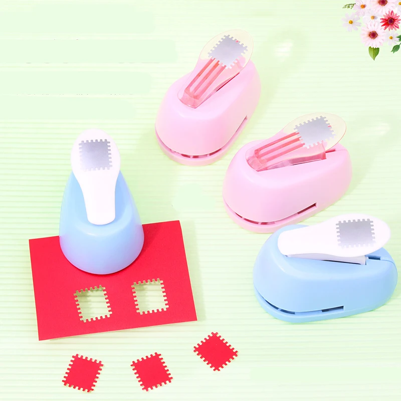 

New Arrival Stamp shape Craft Punch Embossing Machine Round Hole Punch Toothed Puncher Embosser