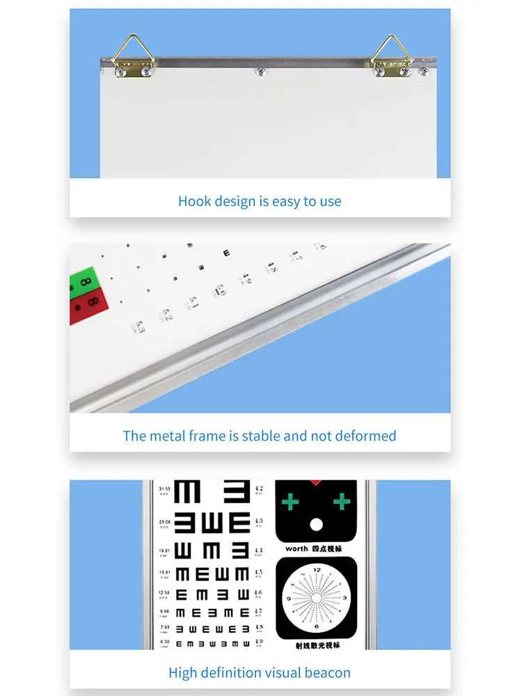 Ophthalmic equipment LED Lamp Vision Tester Visual Acuity Chart high quality far vision eye test chart