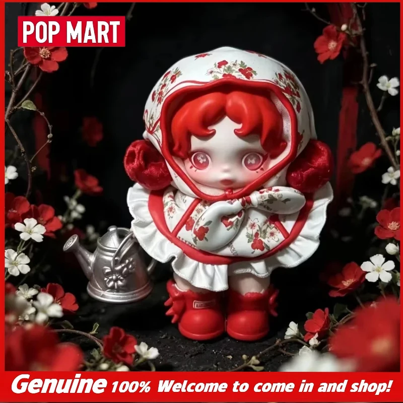 

New POP MART Skullpanda Amid Flowers Series Pendant Skullpanda Petals In Four Acts Series Earphone Case Retro Pendant Keychain