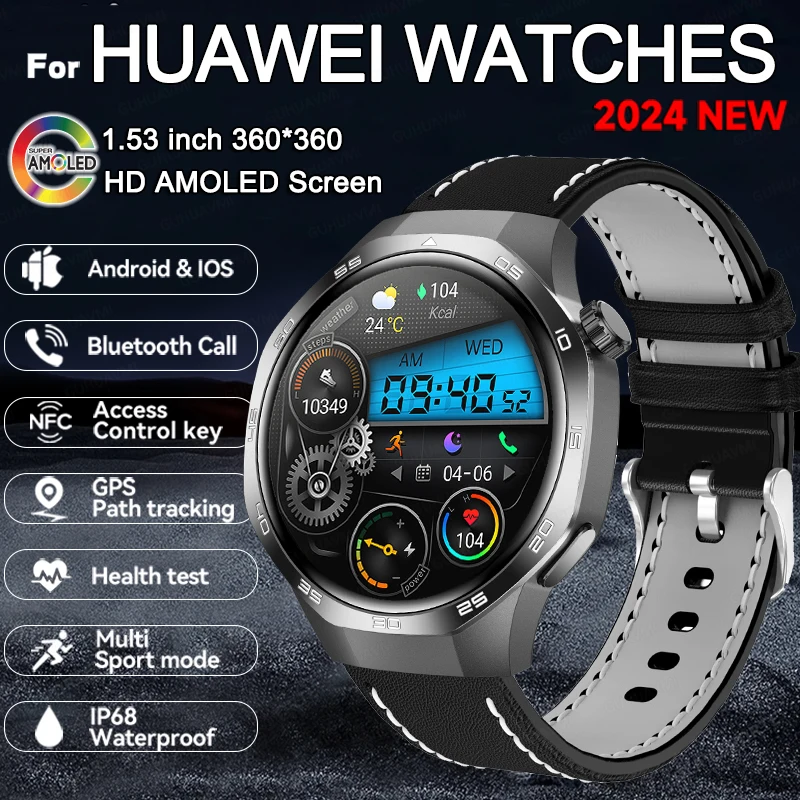 GT5 Por Smart Watch Herrenuhr 5 Por AMOLED HD-Bildschirm Bluetooth Anruf GPS-Track NFC