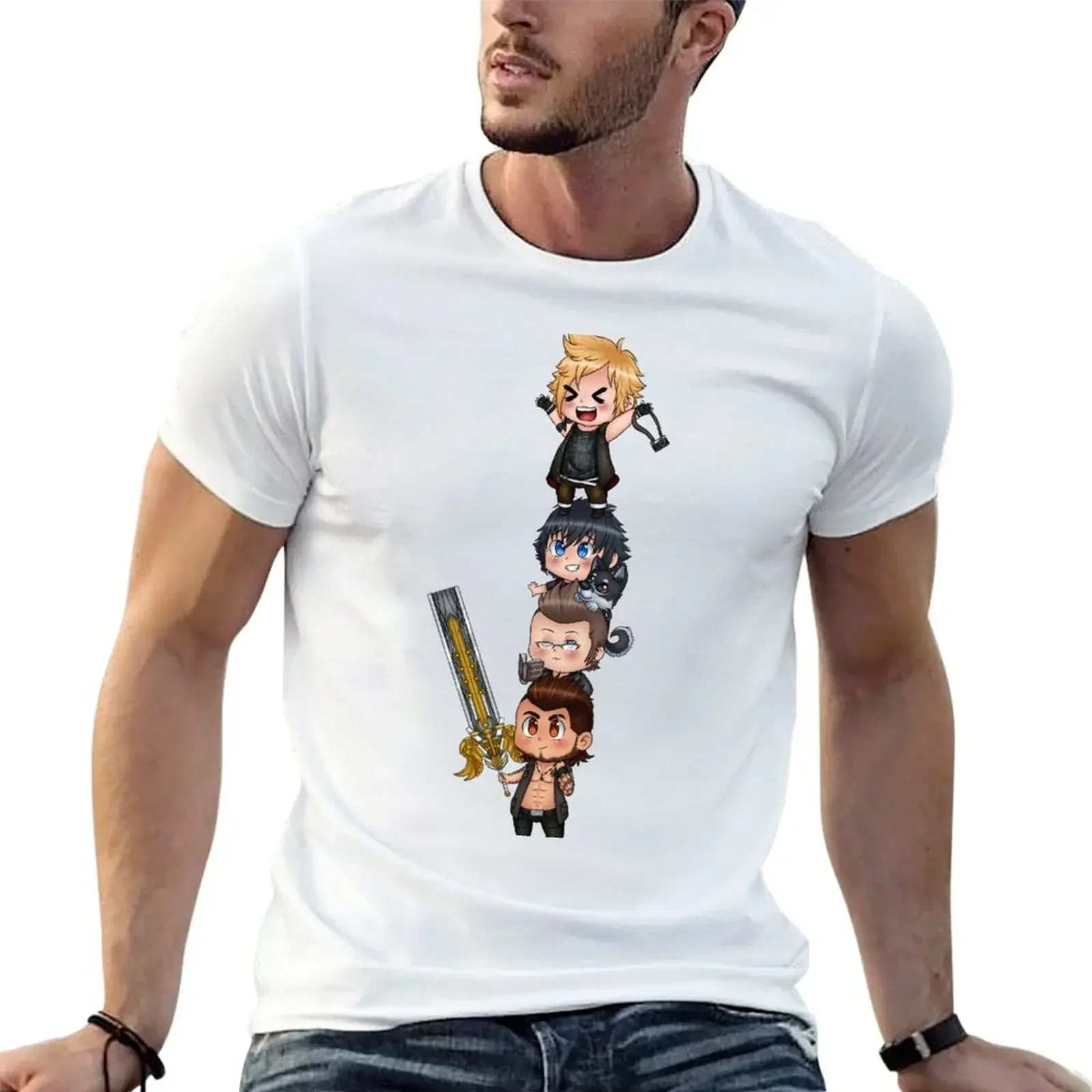 FFXV Stack of Bros T-Shirt shirts graphic tee cute clothes cheap stuff Short sleeve tee men workout shirt