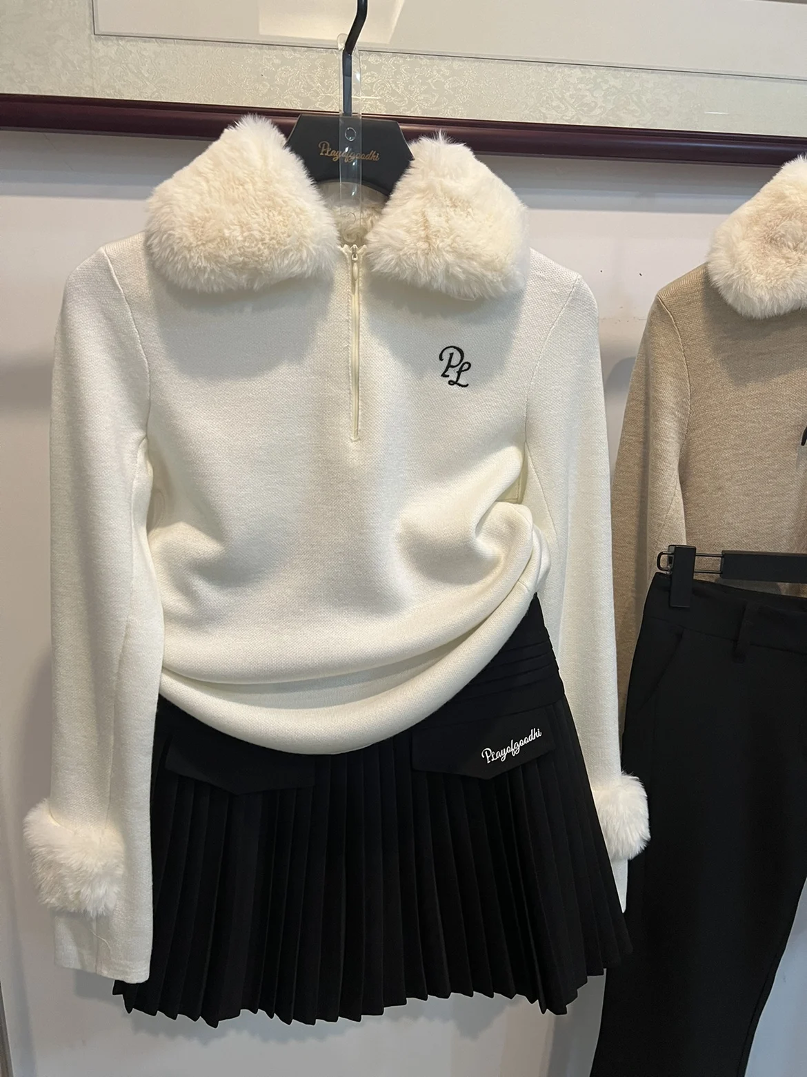 vetements-de-golf-pour-femmes-automne-hiver-manteau-de-golf-chaud-en-tricot-a-manches-longues-vetements-d'exterieur-de-golf-amincissants-de-style-coreen-pour-femmes