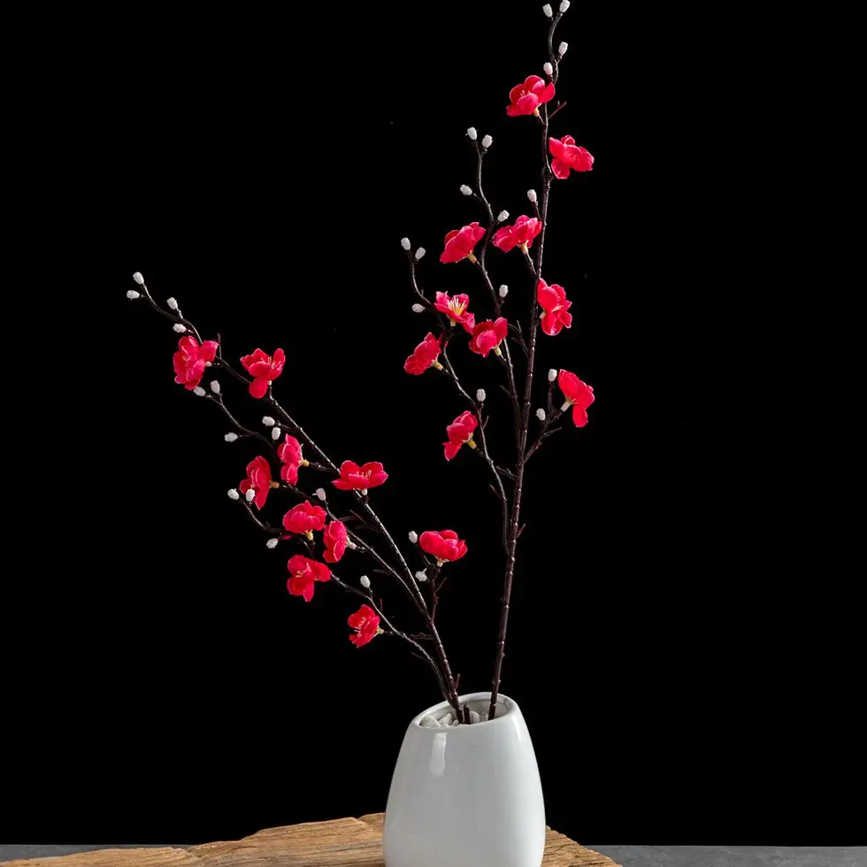 Künstliche Blumen, Seide, Pflaumenblüte, Pfirsichzweig, Neujahr, Weihnachten, Zuhause, Vase, Tisch, Outdoor, Garten, Hochzeit, Party, Dekoration, DIY-Geschenke – Detail 5
