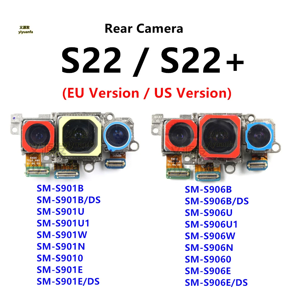 Rear Camera For Samsung Galaxy S22 S22+ 5G Plus SM-S901 S901B S901U S901E S906B S906U S906E Back Facing Camera Module Spare