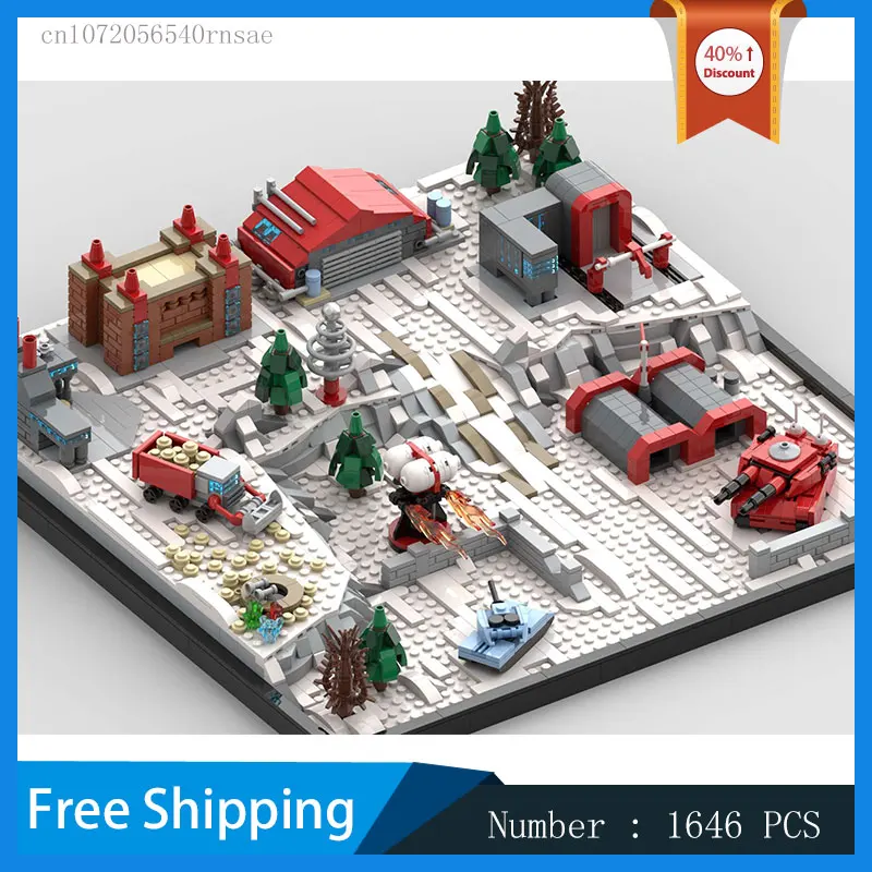MOC Building Blocks Gioco Paesaggio Base militare Modello modulare Mattoni fai-da-te Assemblare giocattoli Regali di compleanno Regali di Natale