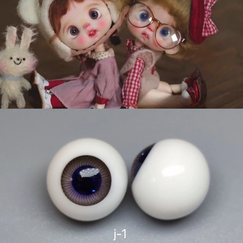 8mm,10mm Doll's Eyes for Ob11 Bjd Doll Sphere Eyeball Movable Color Eye Pattern Dress Up Play House Doll Accessories, No Doll