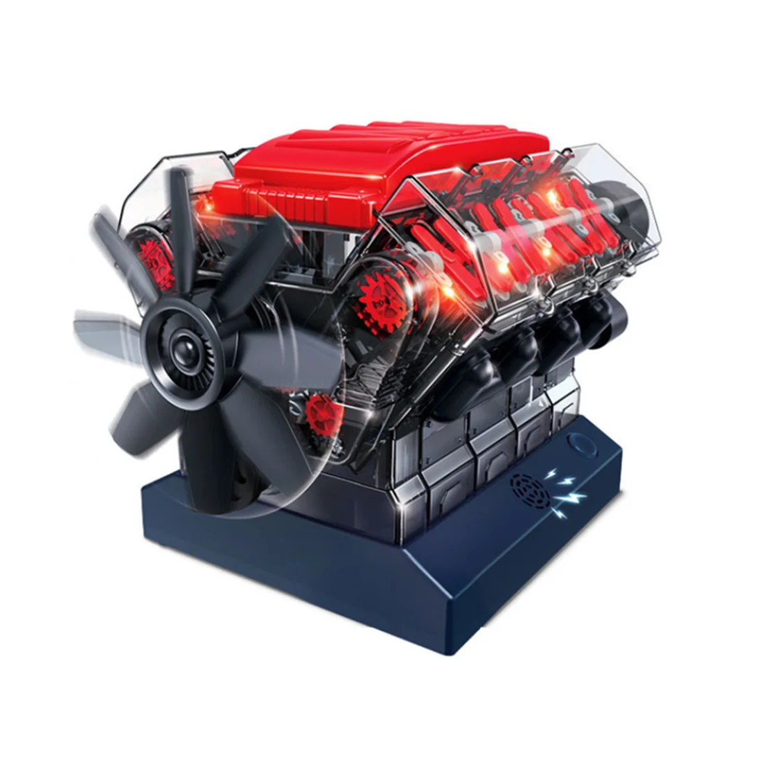 V8 Engine Model Assemble Miniature Physical Toy Puzzle Engines Toys Small Simulation High Tech Eight-Cylinder Ca Engine Toy