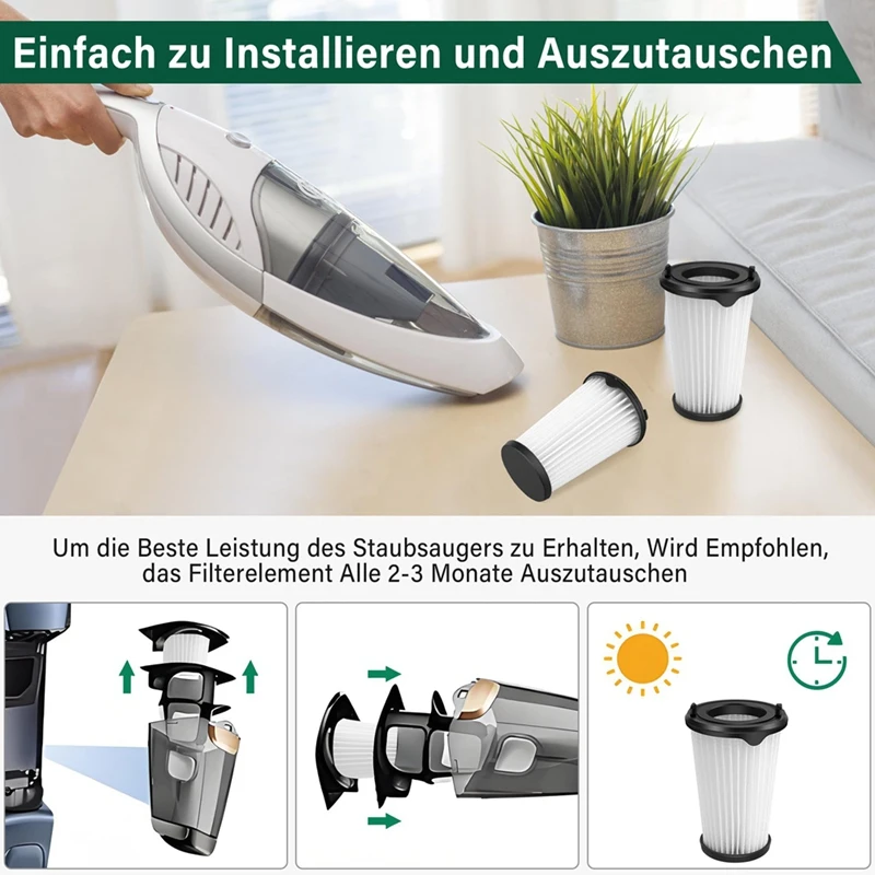 ハンドヘルド掃除機用フィルターJDZD-CX7個,交換用フィルター,動物用バッテリー,aeg aef150,CX7-2,qx8,6パック