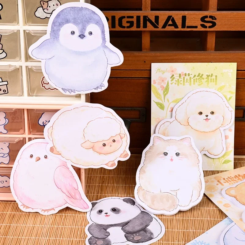 32pcs /lot Kawaii Cat Bear Panda Animal Memo Pad Cute Sheep Bird N Times Stationery Label Notepad Bookmark Post School Supplies