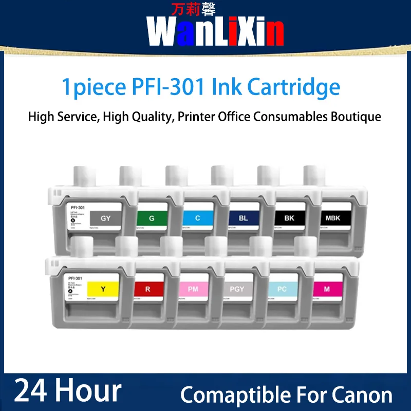 

1piece PFI-301 Ink Cartridge Compatible For Canon iPF9000 9000S 8000 8000S 8100 9100 IPF810 820