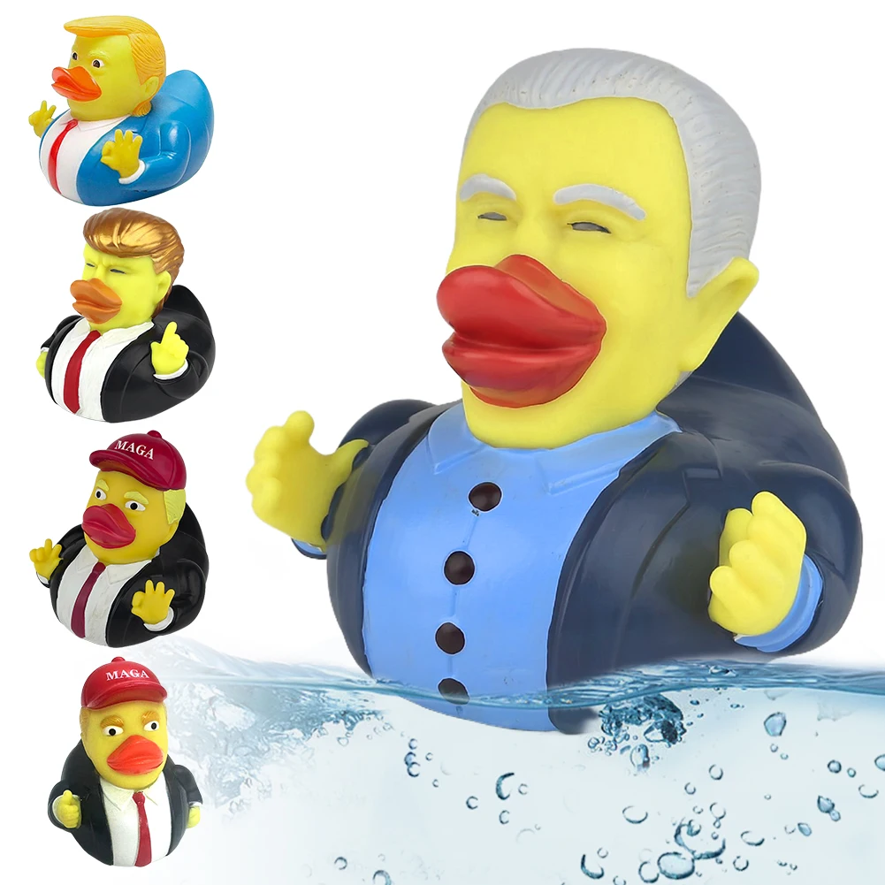 

Trump Rubber Duck Baby Bath Toys Trump Merchandise Squeak Bath Duck Bathtub Toys for Kids Gift Birthdays Baby Showers Bath Time