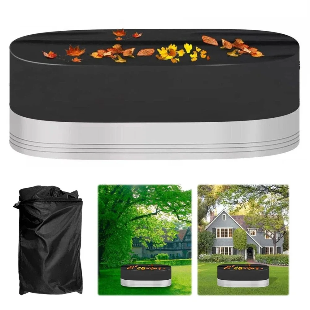 Oxford Fabric Pool Cover for Oval Stock Tanks Waterproof and Tear Resistant Outdoor Dust Cover with Secure Fit